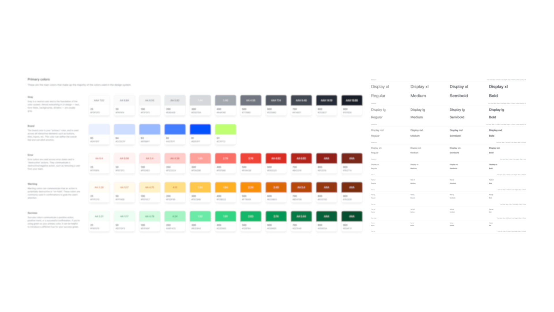 Design system — colors, typography, tokens
