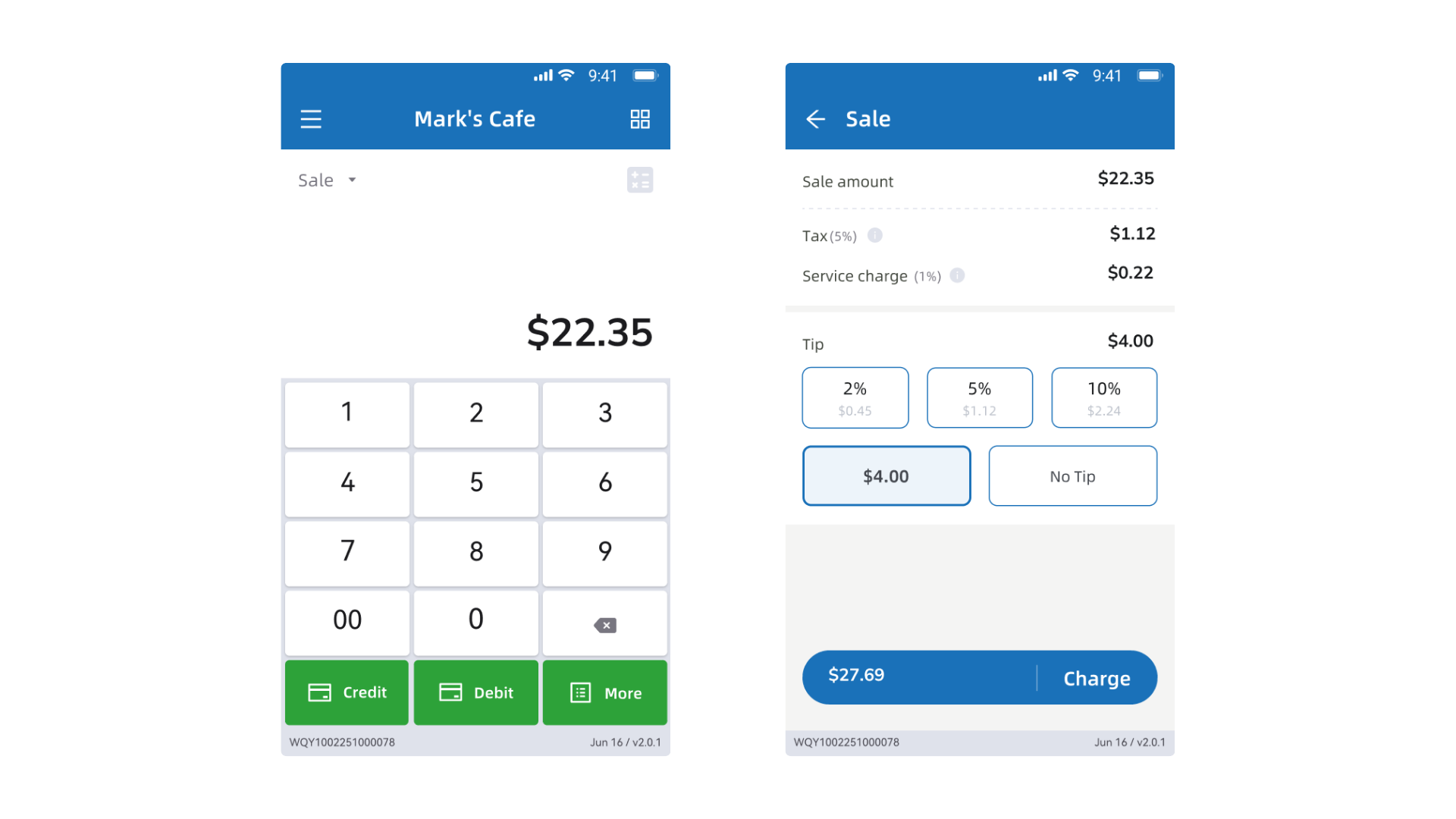 Register v2 — old keypad UI