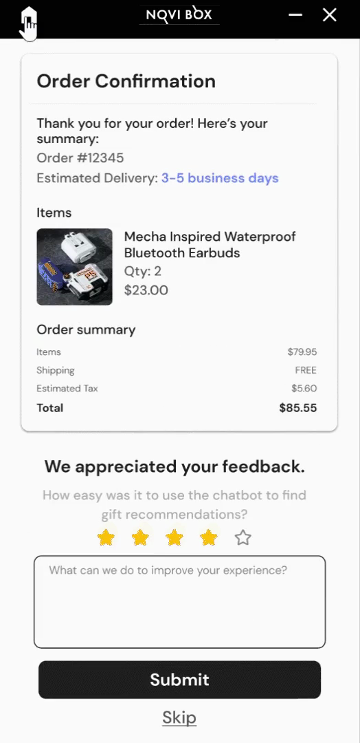 Order confirmation