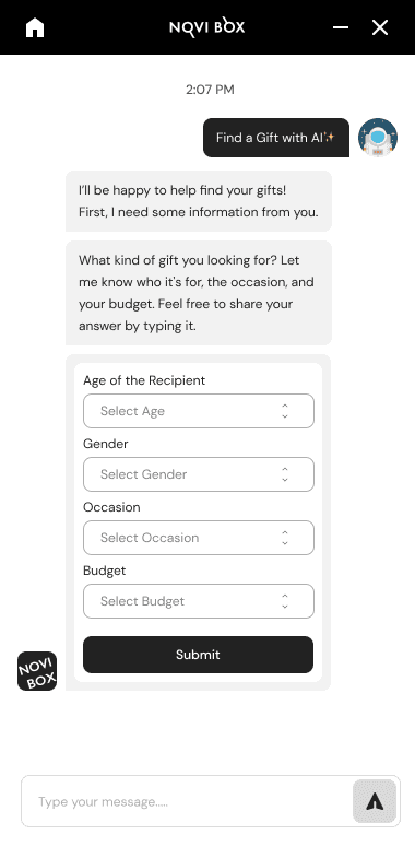 Gift intake form